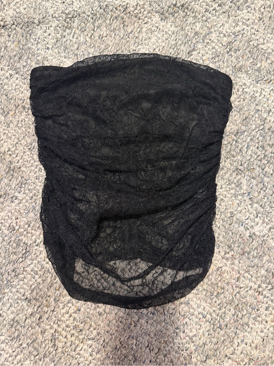 high botany Tops - Black Lace Strapless Tank Top